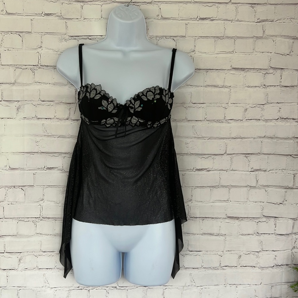 Sexy little Things VS VTG shimmery lingerie top size 34